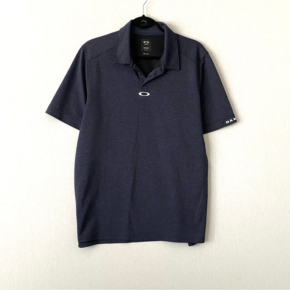 Oakley Polo Shirt in Heathered Navy Size Large